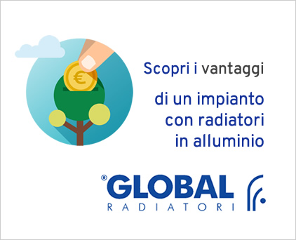 Termosifone radiatore tubolare alluminio GLOBAL EKOS 500/95